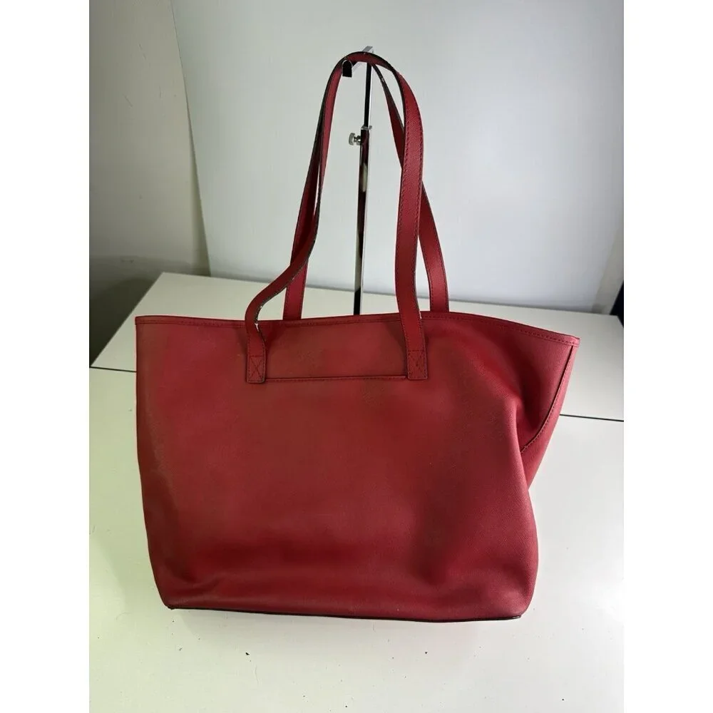 Michael Kors Leather Jet Set Travel Tote Bag Red 35S3GTVT2T